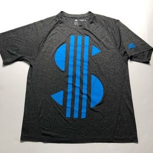 rare adidas Dollar Sign Money Climalite T-Shirt